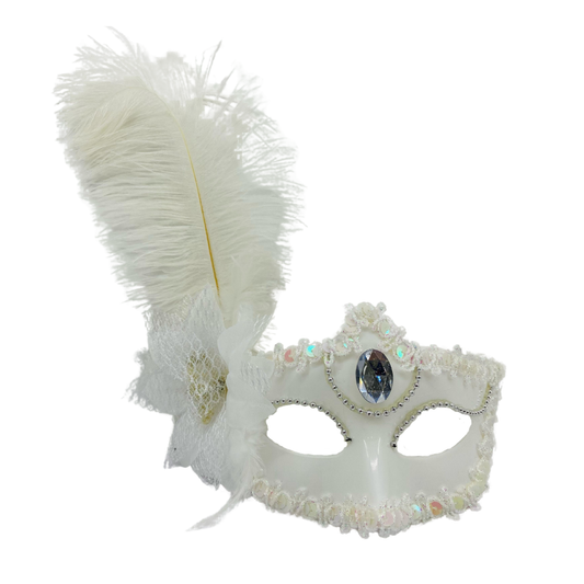 ANTIFAZ PLUMA LATERAL CON PIEDRA