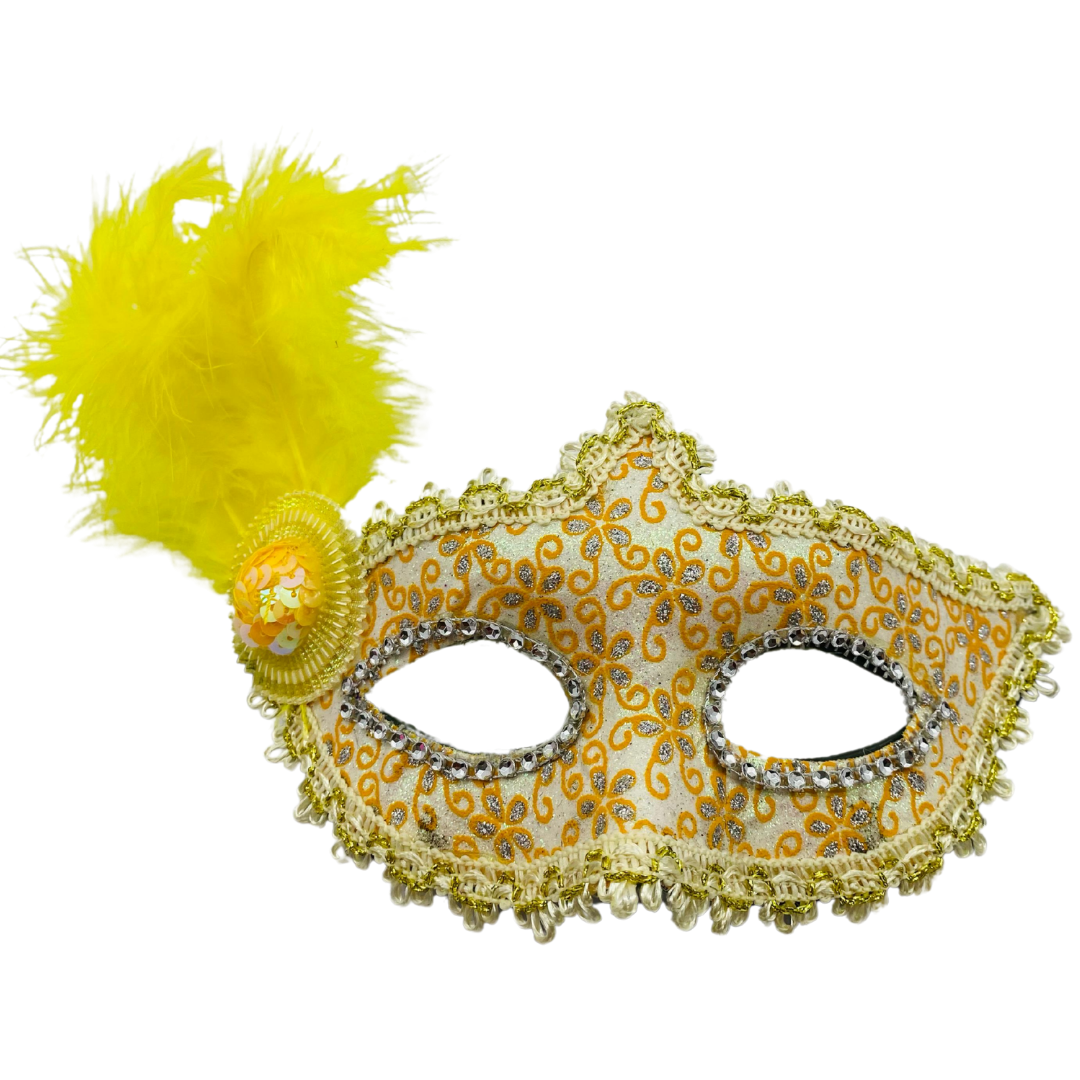 ANTIFAZ VENECIANO CON PLUMA LATERAL