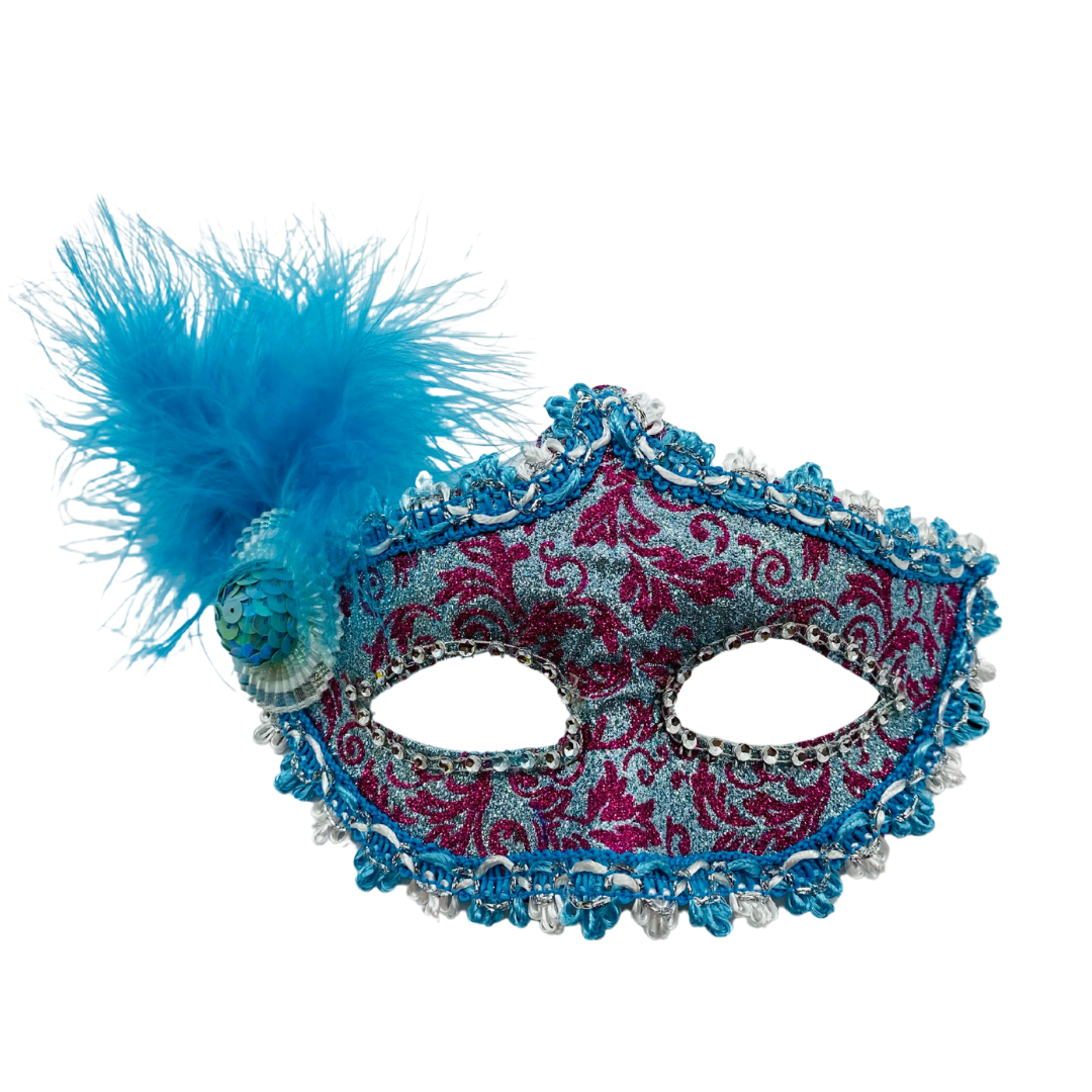 ANTIFAZ VENECIANO CON PLUMA LATERAL