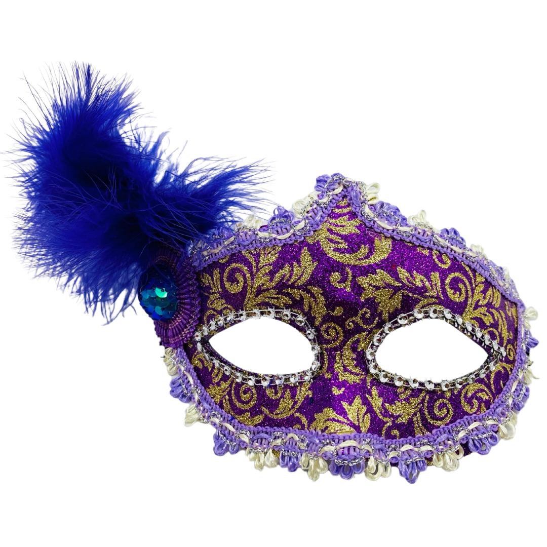 ANTIFAZ VENECIANO CON PLUMA LATERAL