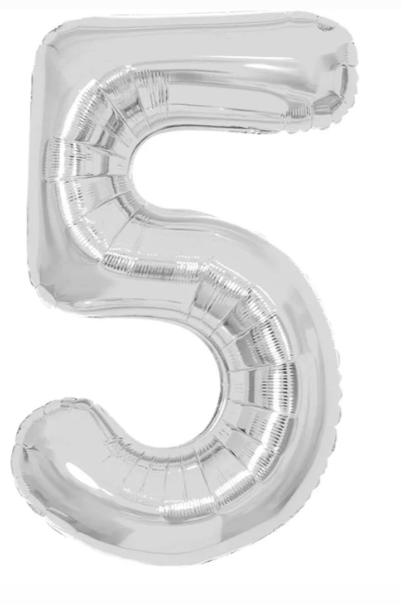 GLOBO METALICO NUMERO 5