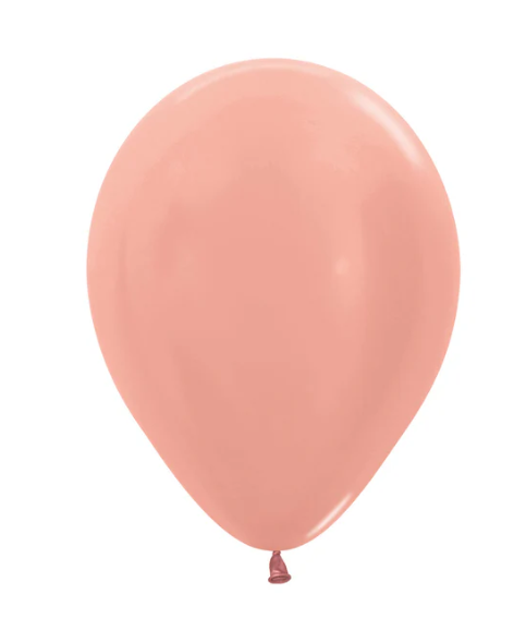 GLOBO METAL DORADO ROSA