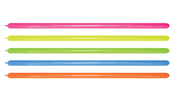 GLOBOS TUBITO NEON SURTIDO