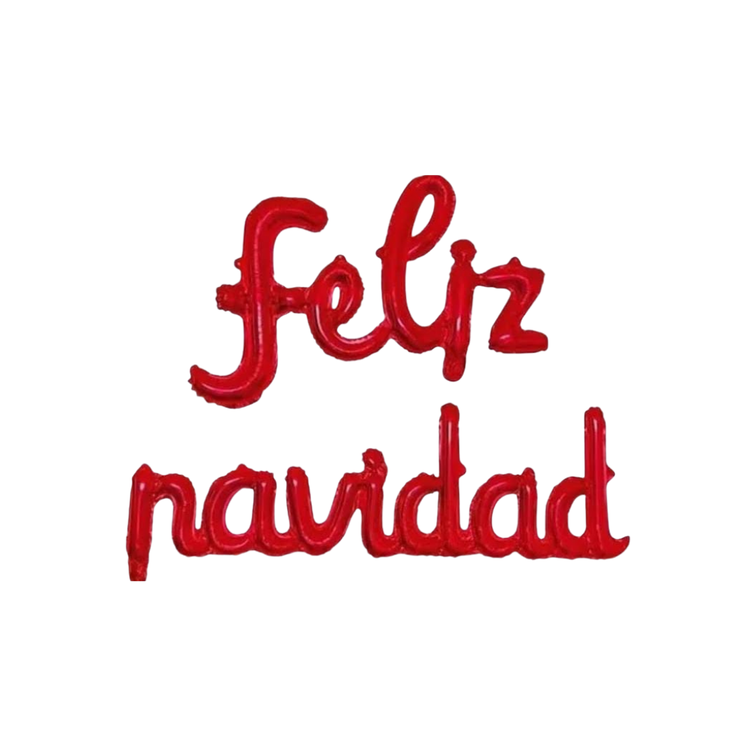 GLOBO CURSIVO FELIZ NAVIDAD