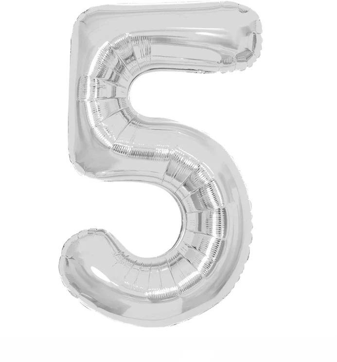 GLOBO METALICO MEDIANO NUMERO 5