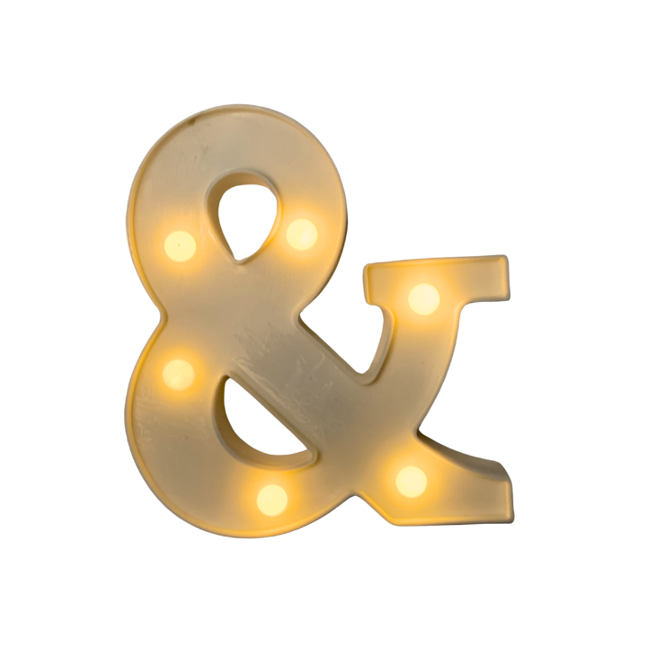 Lámparas de letras