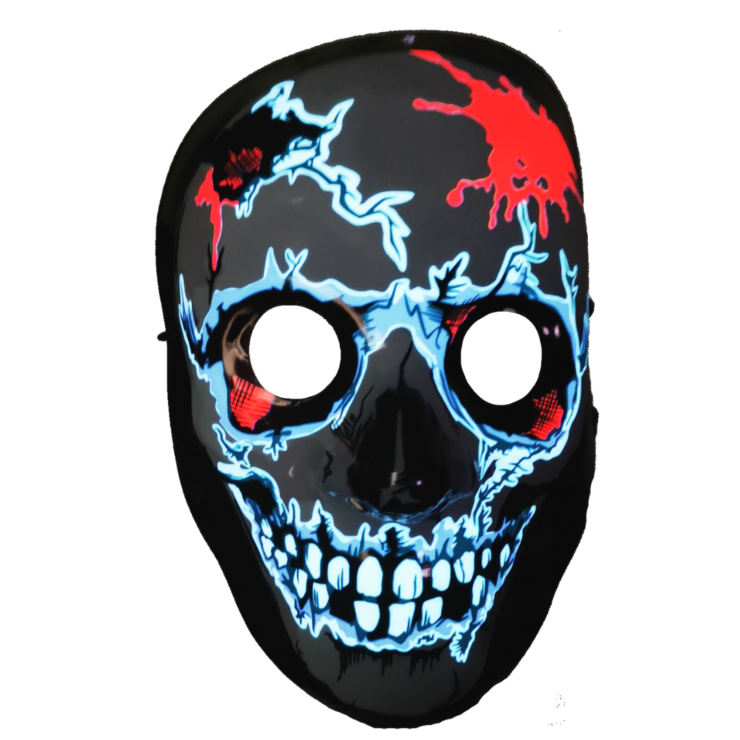 MASCARA CALAVERA CON LUZ INTERNA