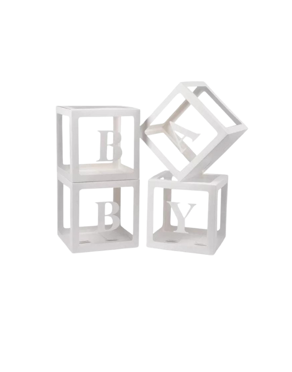 SET DE CAJAS DECORATIVAS BABY X4 BLANCA