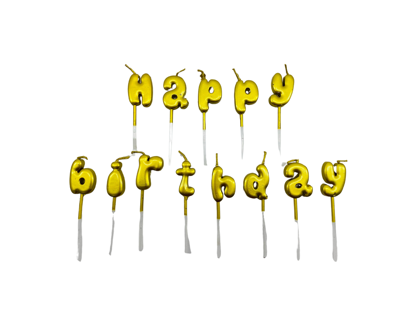 VELA LETRAS HAPPY BIRTHDAY DORADA