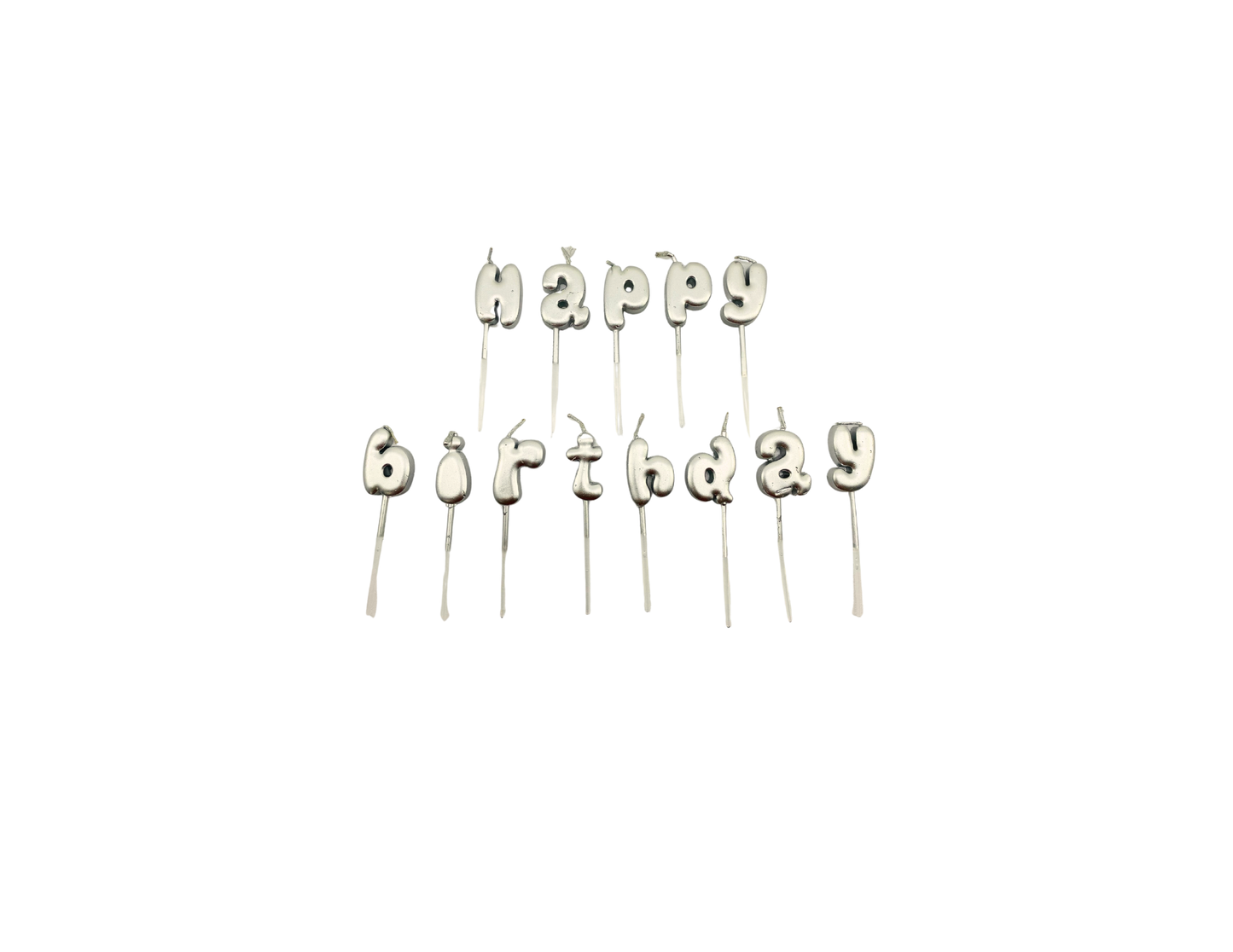 VELA LETRAS HAPPY BIRTHDAY PLATEADA