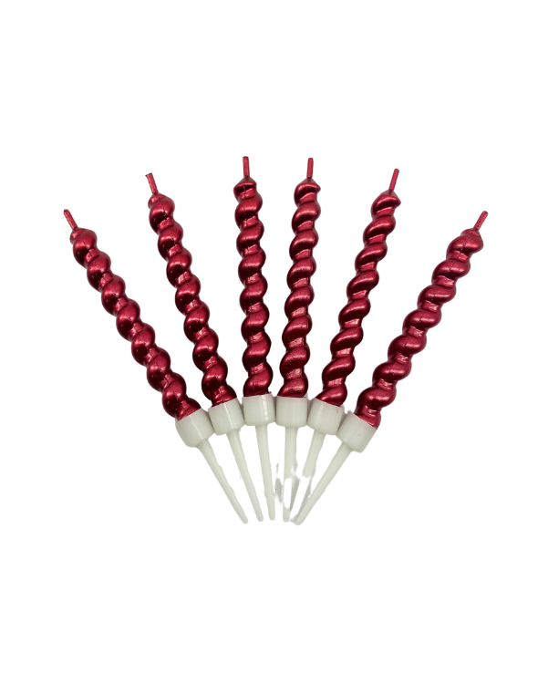 VELA PERLA ROJA X6