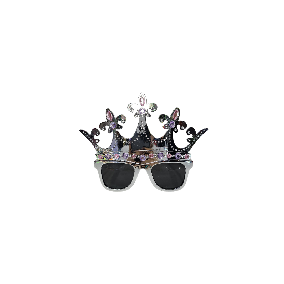 GAFAS CORONA REINA PLATEADA