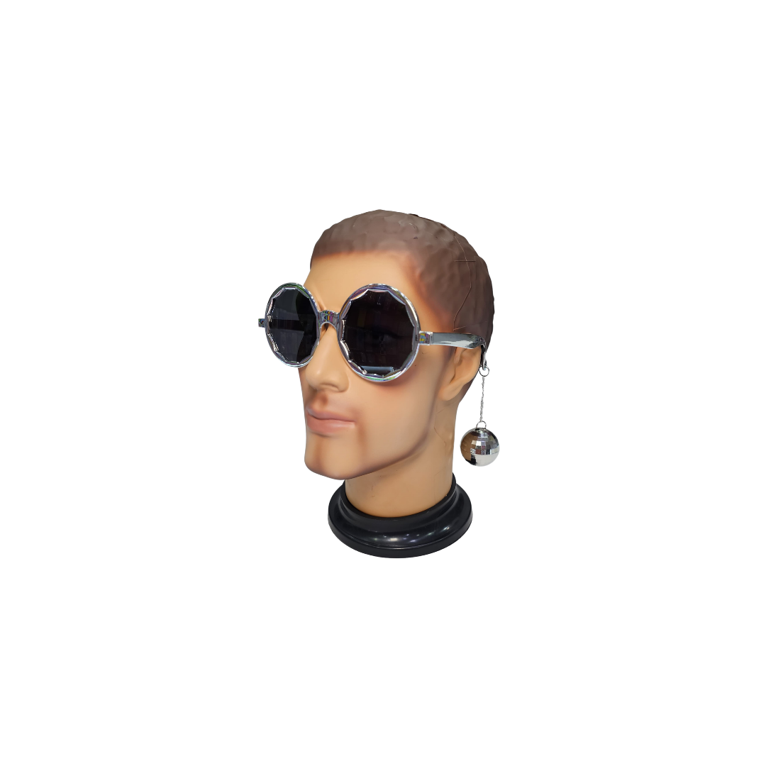 GAFAS DISCO PLATEADA