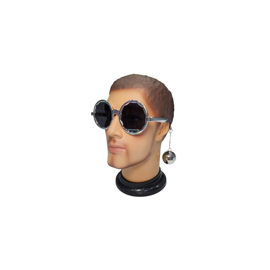 GAFAS DISCO PLATEADA