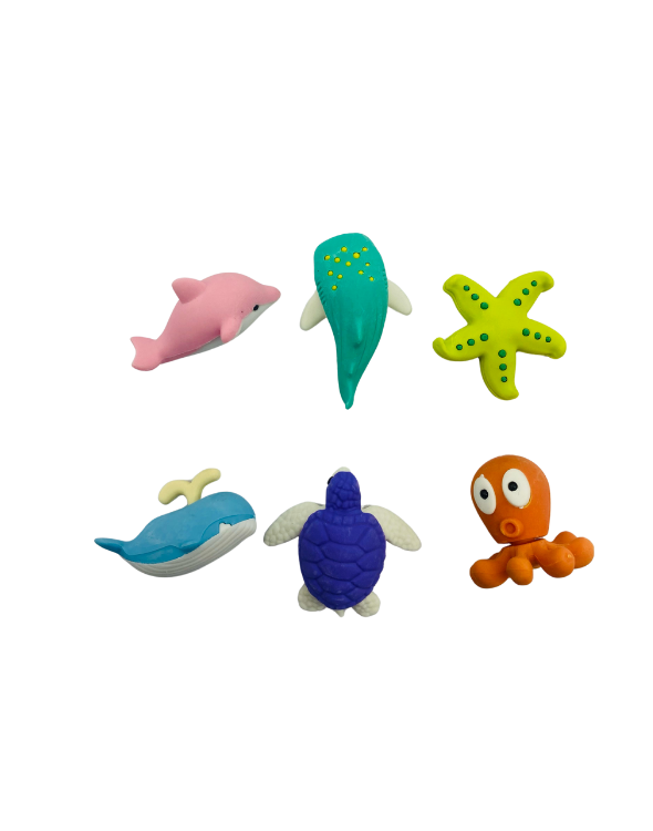 BORRADORES ANIMALES DEL MAR X6