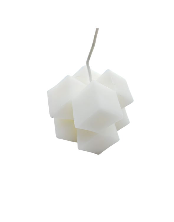 VELA GEOMETRICA CON AROMA BLANCA