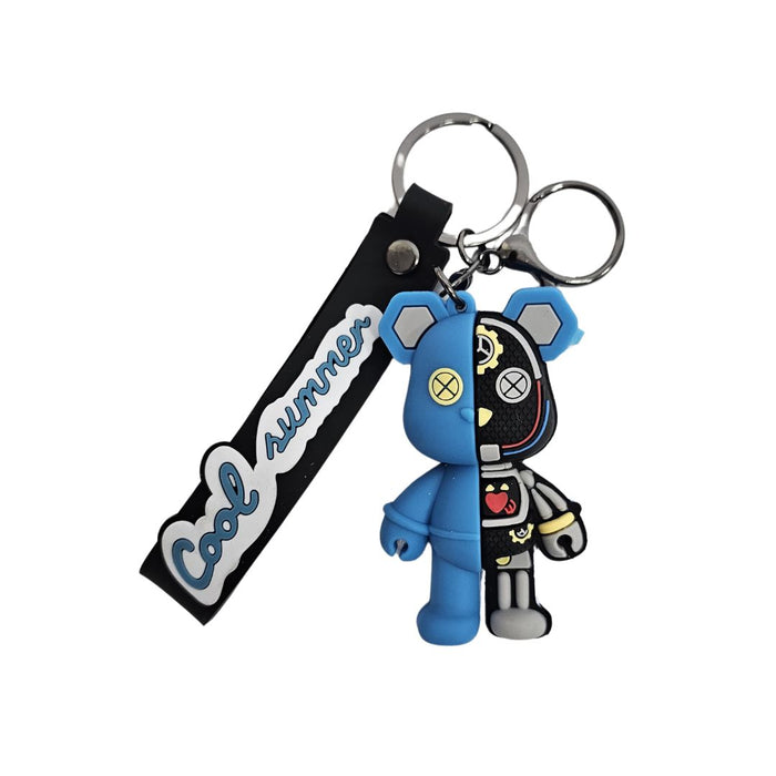 LLAVERO MUÑECO CREATIVO AZUL CELESTE
