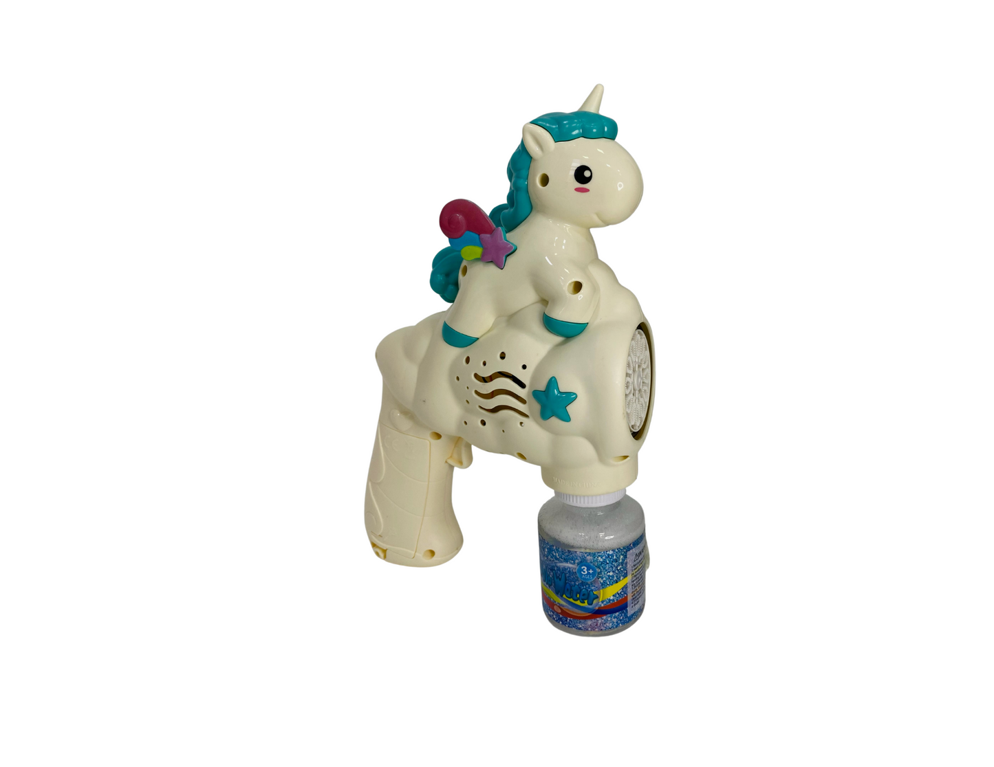 BURBUJERO PISTOLA DE UNICORNIO AZUL