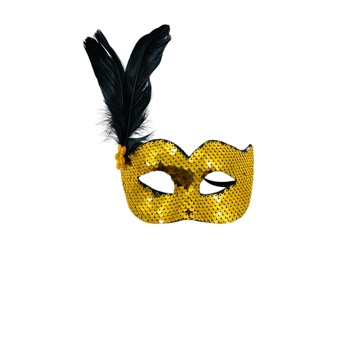 ANTIFAZ CON LENTEJUELA DORADO