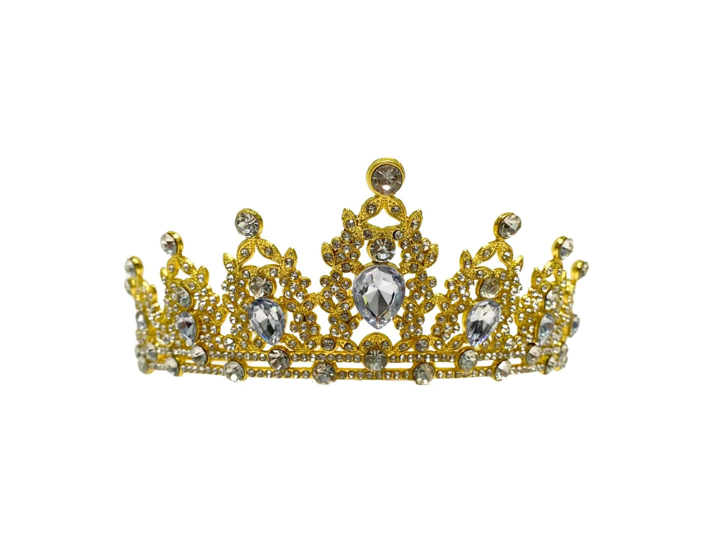 TIARA PRINCESA CON PIRAMIDES DORADA