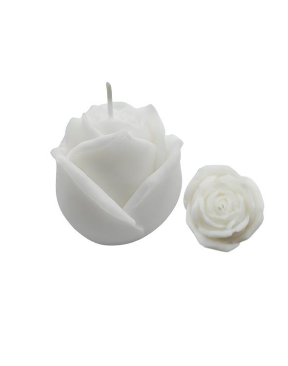VELA ROSA CON AROMA EN ACETATO BLANCA