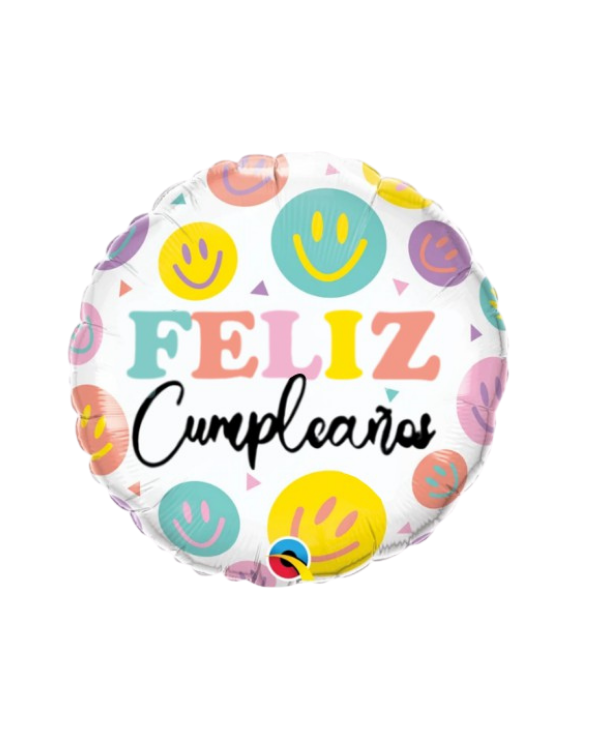 GLOBO MET 22" COR/RED/CUAD ESTAMPADO 6