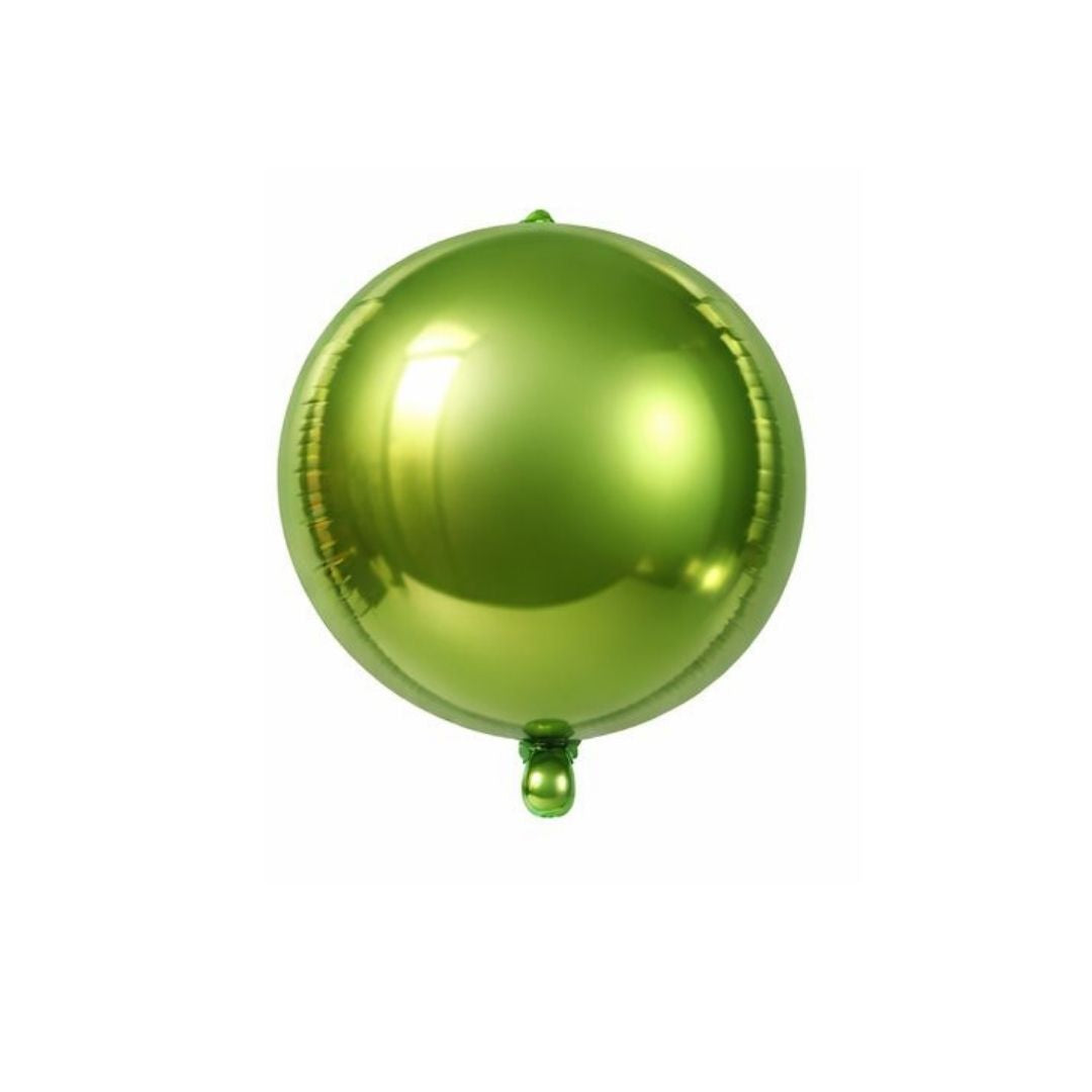GLOBO METALIZADO ORBI VERDE 24"