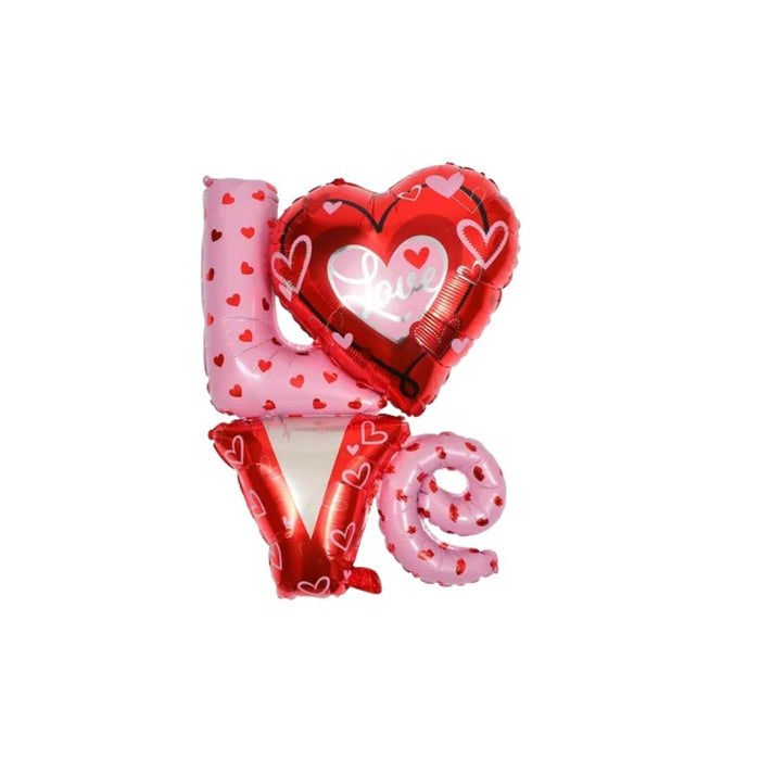 GLOBO METALIZADO LETRAS LOVE