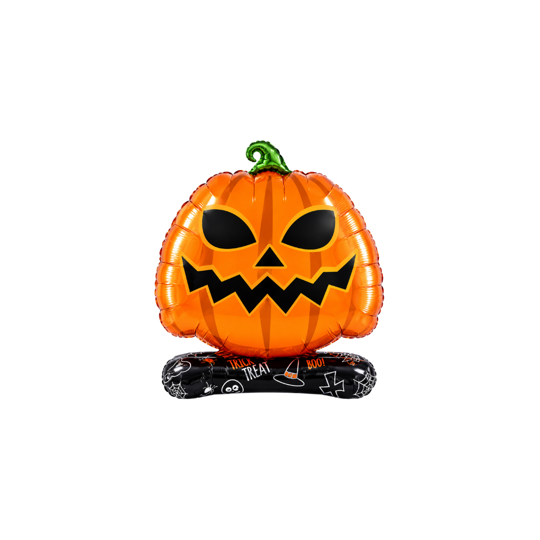 GLOBO METALIZADO DE CALABAZA CON BASE