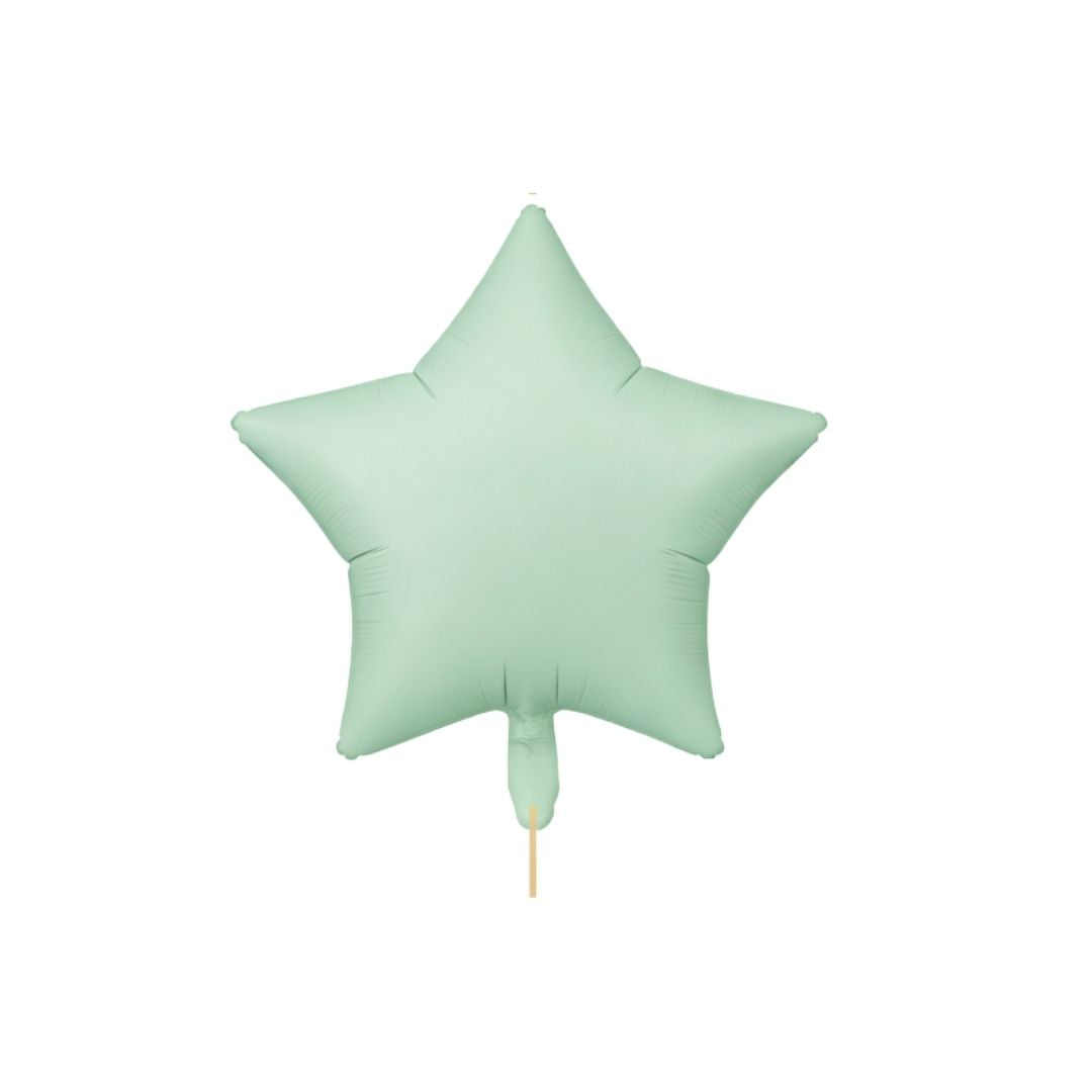 GLOBO DE ESTRELLA MEDIANA MATE VERDE - 18"