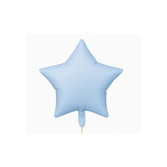 GLOBO DE ESTRELLA MEDIANA MATE AZUL - 18"