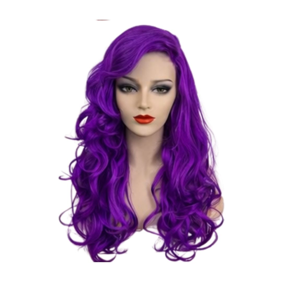 PELUCA LARGA ONDULADA VIOLETA