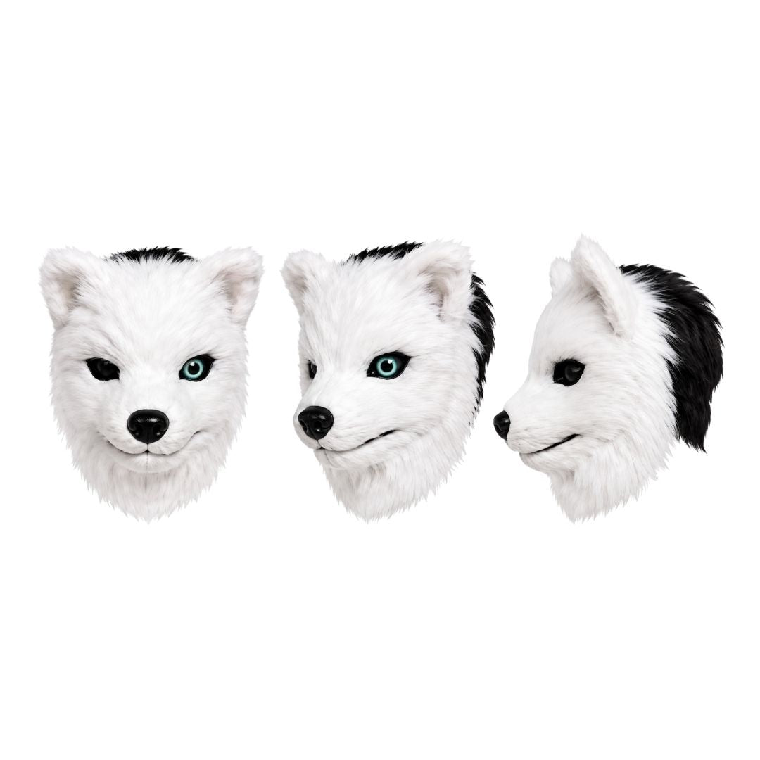 MASCARA LOBO BLANCO
