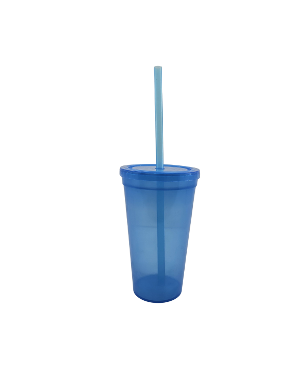 VASO PITILLO NEON LISO AZUL