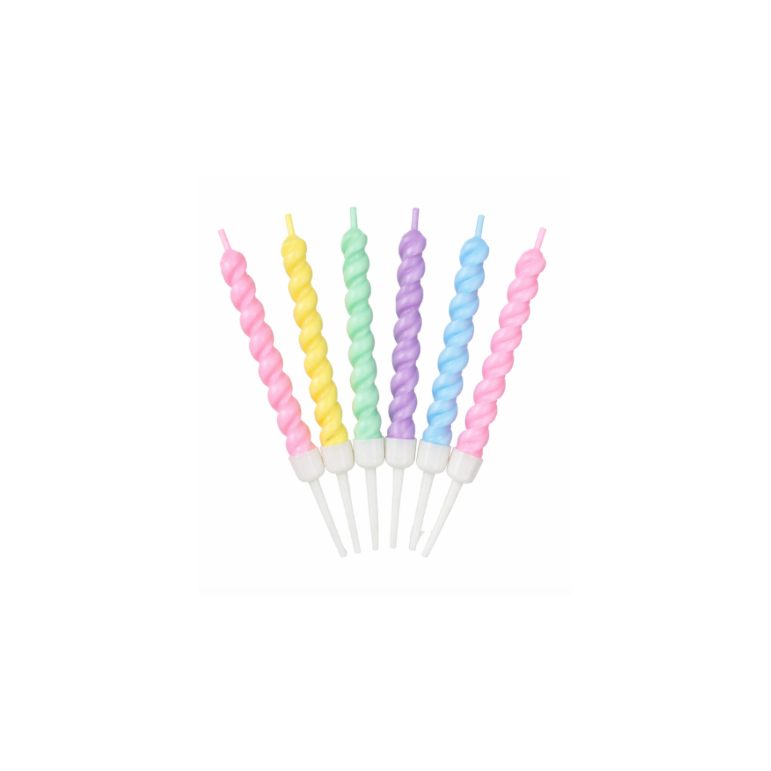 VELA PERLA COLORES PASTEL X6