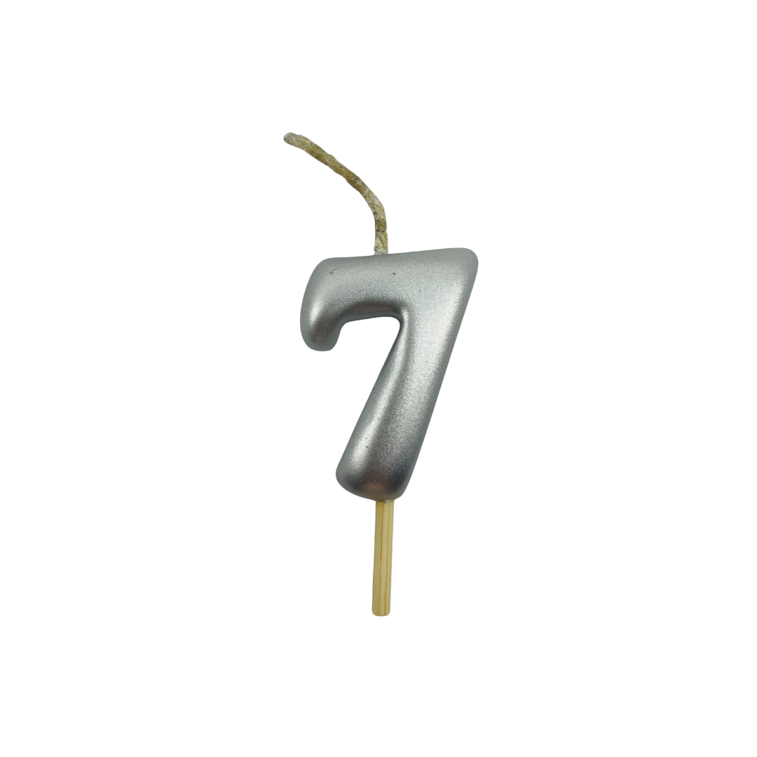 VELA MEDIANA NUMERO 7 PLATA