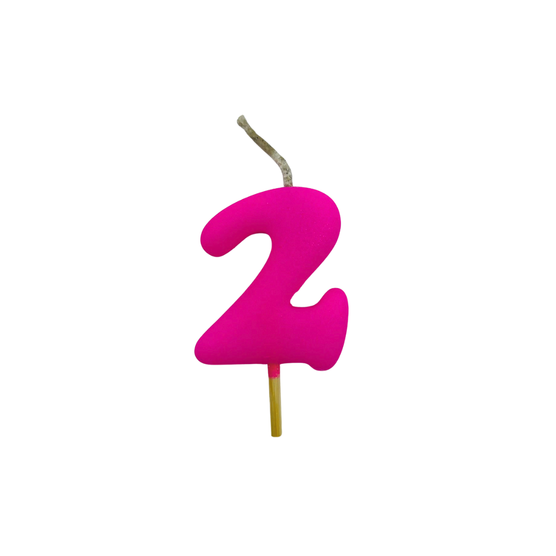 VELA MEDIANA NUMERO 2 FUCSIA