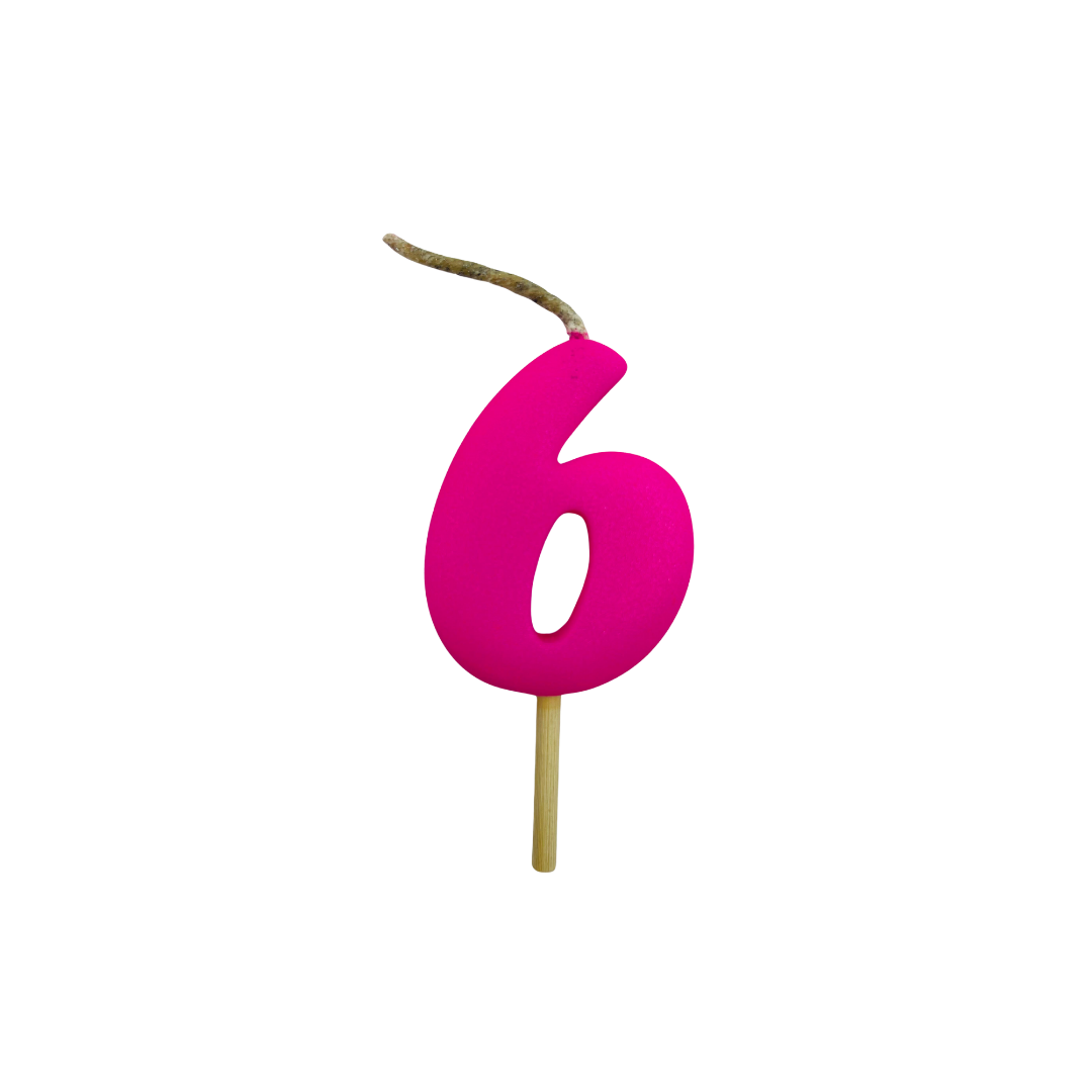 VELA MEDIANA NUMERO 6 FUCSIA