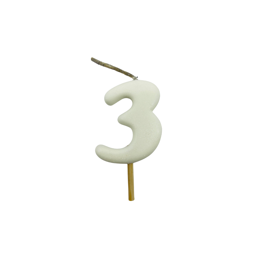 VELA MEDIANA NUMERO 3 BLANCO