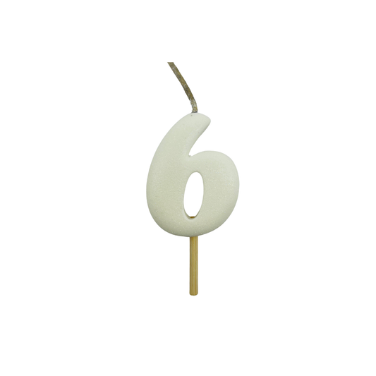 VELA MEDIANA NUMERO 6 BLANCO