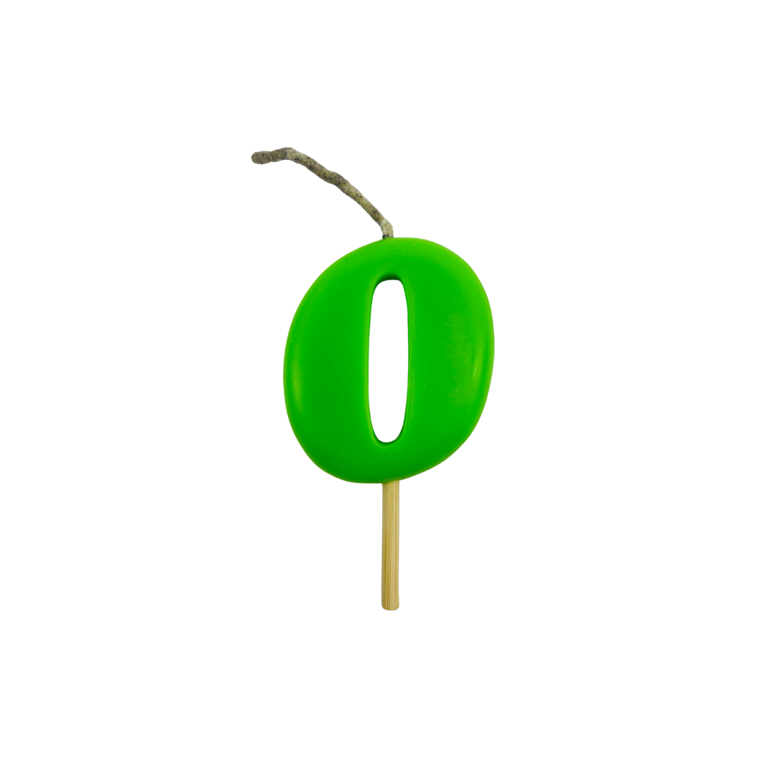 VELA MEDIANA NUMERO 0 VERDE