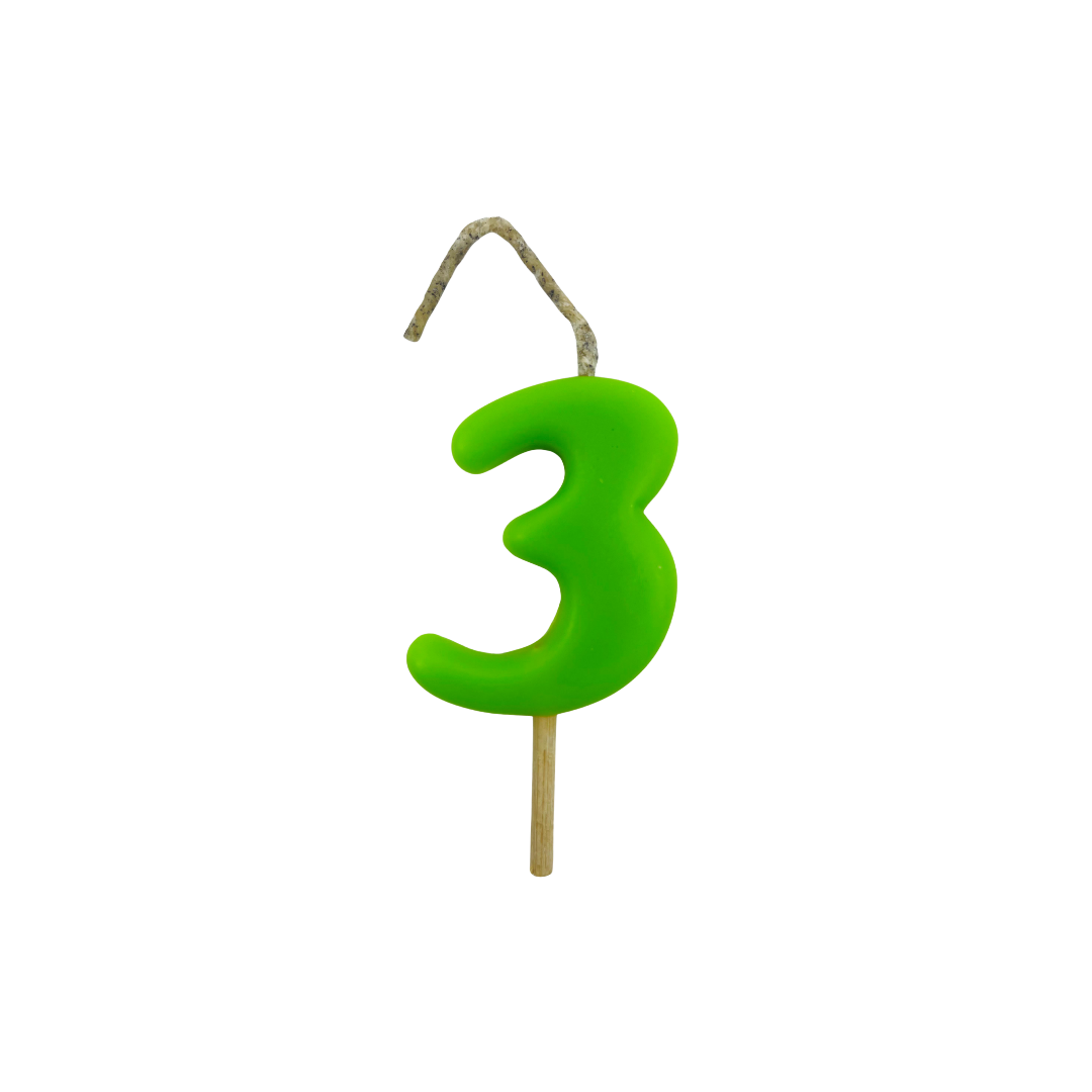 VELA MEDIANA NUMERO 3 VERDE