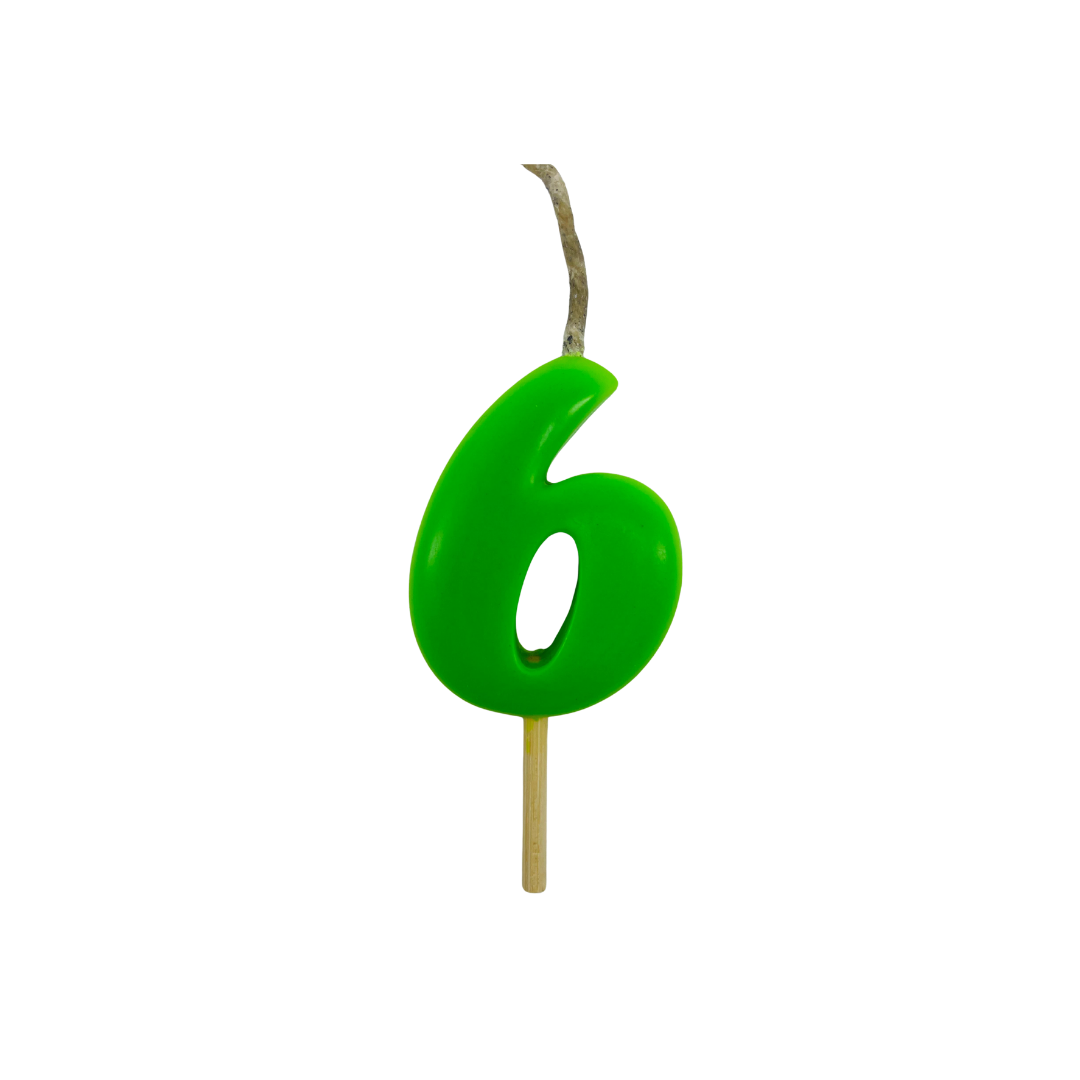VELA MEDIANA NUMERO 6 VERDE