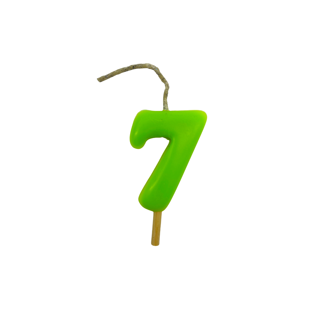 VELA MEDIANA NUMERO 7 VERDE