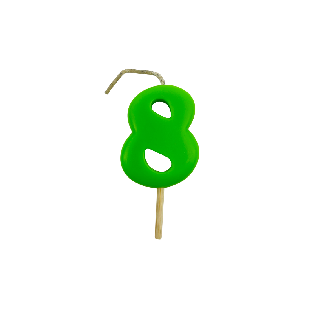 VELA MEDIANA NUMERO 8 VERDE