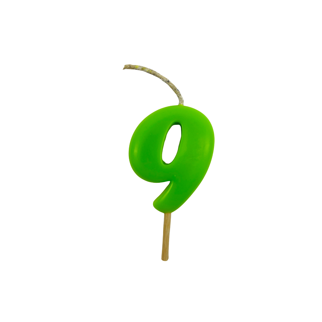 VELA MEDIANA NUMERO 9 VERDE