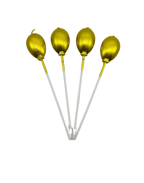VELA GLOBOS DORADA X4