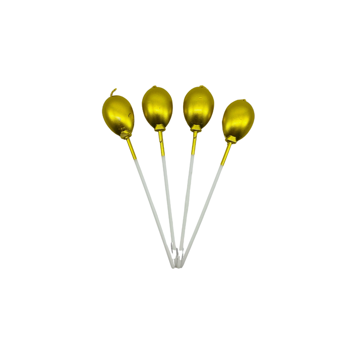 VELA GLOBOS DORADA X4 "C1"