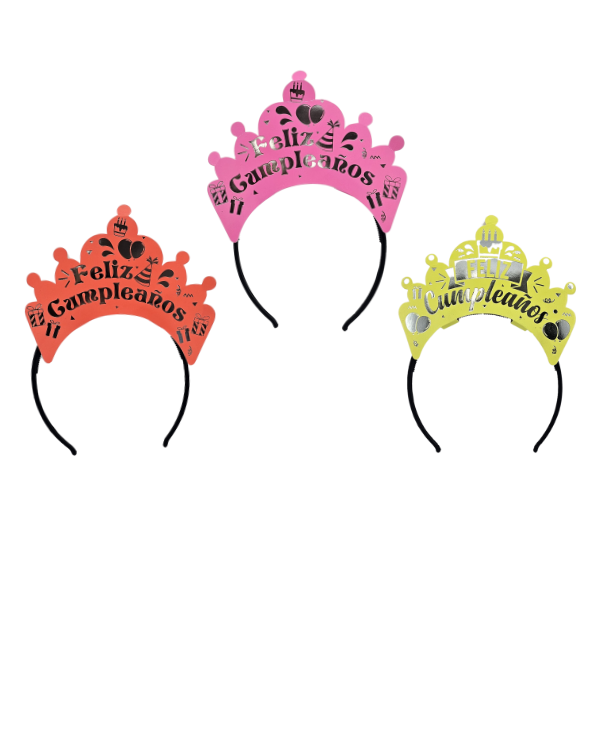 TIARA FELIZ CUMPLEAÑOS NEÓN