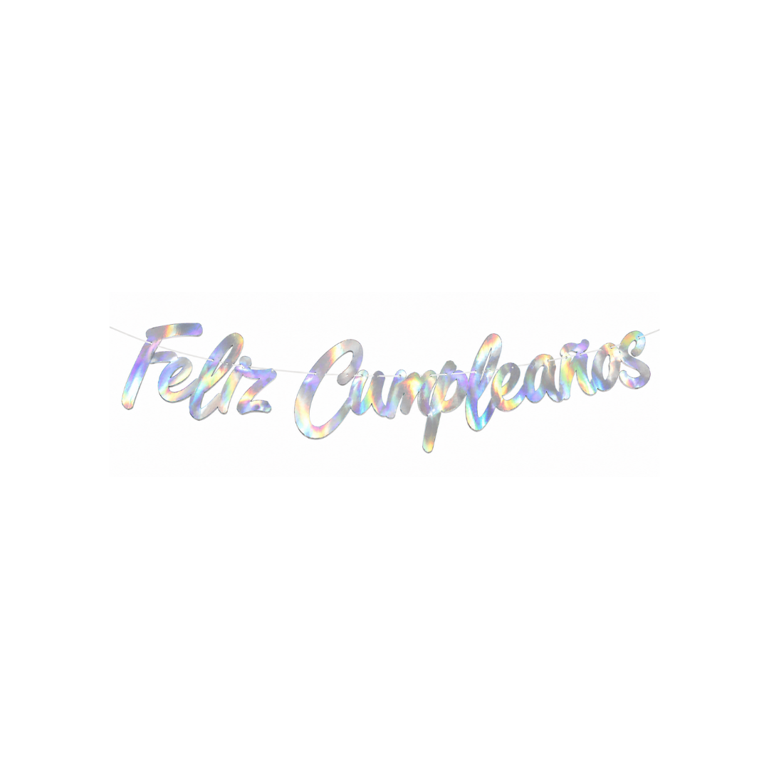 LETRERO CURSIVO FELIZ CUMPLEAÑOS TORNASOL